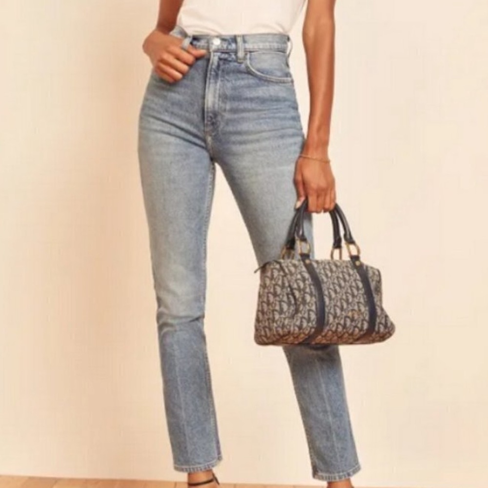 Reformation Liza Ultra high rise slim straight jeans